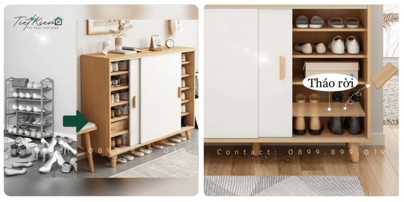 Tủ giày cửa lùa vân gỗ được yêu thích 12 tu-giay-cua-lua-van-go