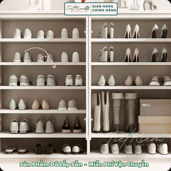 tủ giầy dép cửa mở đa năng 1m2 tg000011