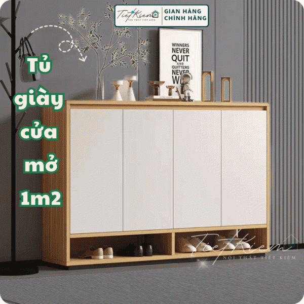 tủ giầy dép cửa mở đa năng 1m2 tg000011