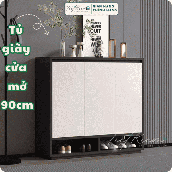 tủ giầy dép cửa mở đa năng 1m2 tg000011