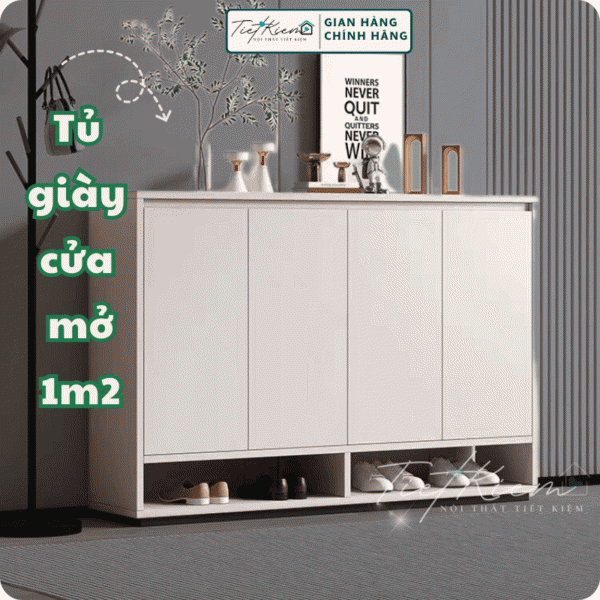 tủ giầy dép cửa mở đa năng 1m2 tg000011