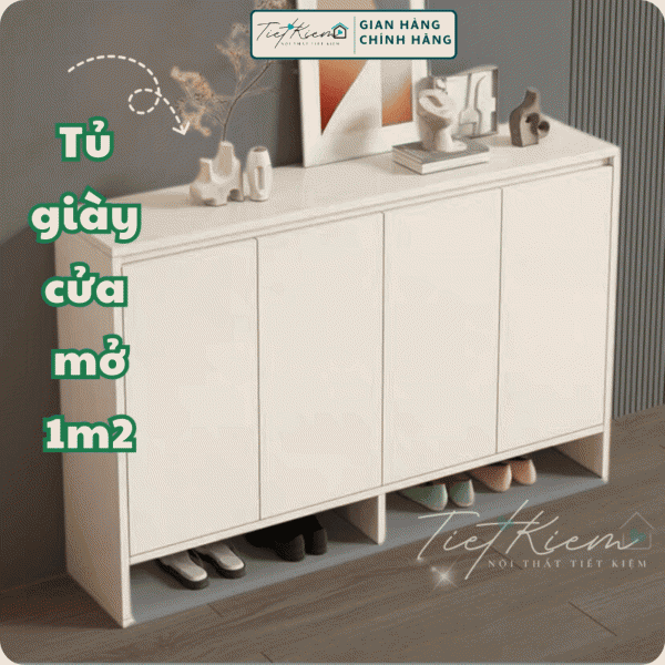 tủ giầy dép cửa mở đa năng 1m2 tg000011