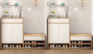 tủ giầy thông minh gỗ mdf và thiết kế nổi bật tại q12