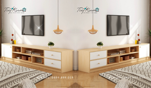tủ tivi gỗ phòng khách đang được ưa chuộng tại tphcm