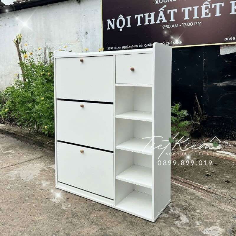 Tủ giầy gỗ siêu mỏng ngang 90cm TG0015 6 tu-giay-go