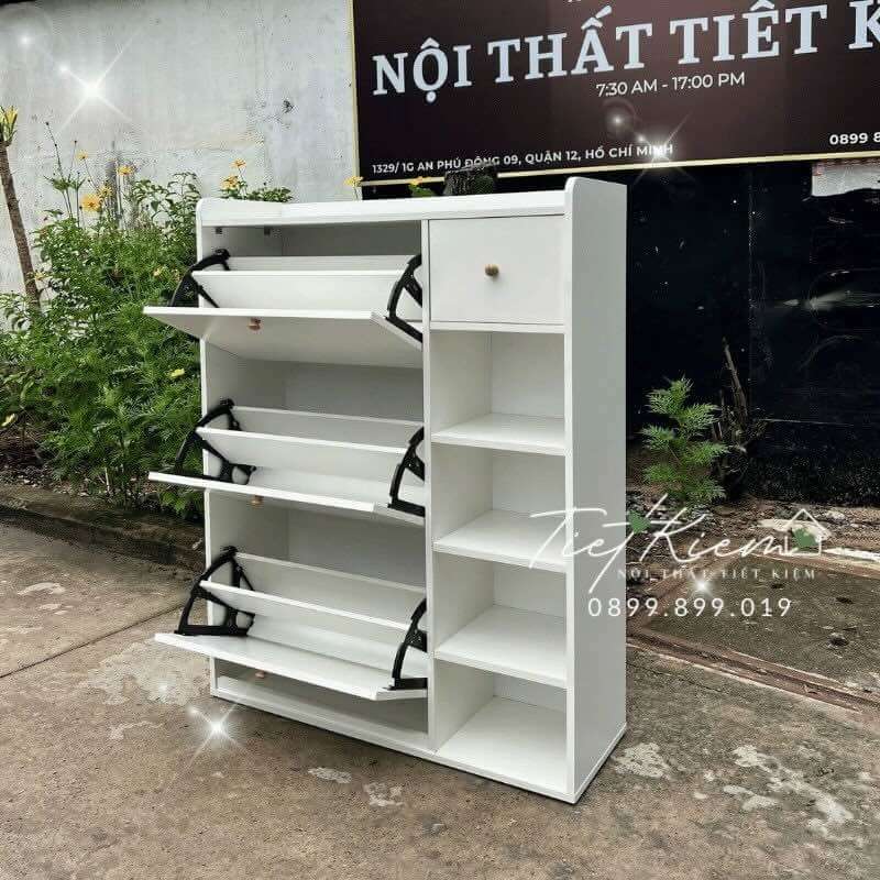 Tủ giầy gỗ siêu mỏng ngang 90cm TG0015 3 tu-giay-go