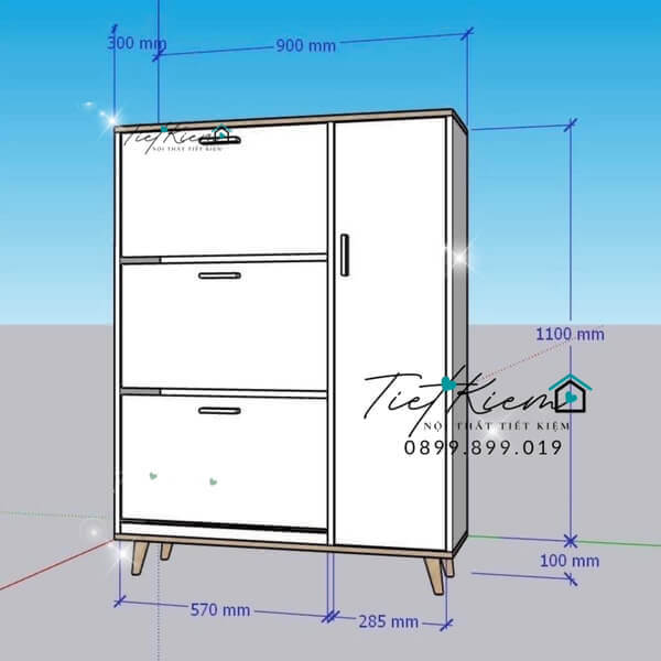tủ giày 90cm