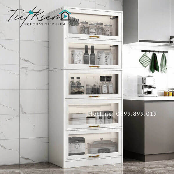 Kệ bếp thông minh đa năng, lưu trữ được chén bát, nồi niêu và dụng cụ bếp.