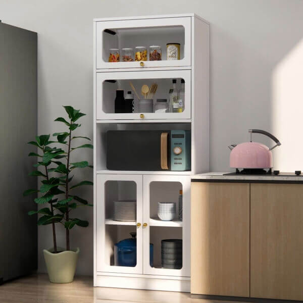 kệ tủ bếp gỗ để chén bát n60cm kb210517