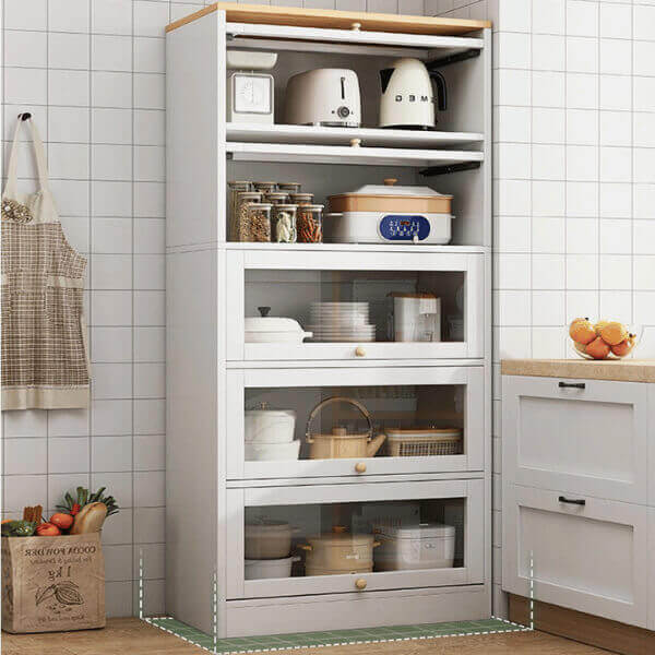 tủ bếp gỗ đẹp đa năng 4 tầng kb00133 - kệ bếp 2 tầng - ngang 60cm