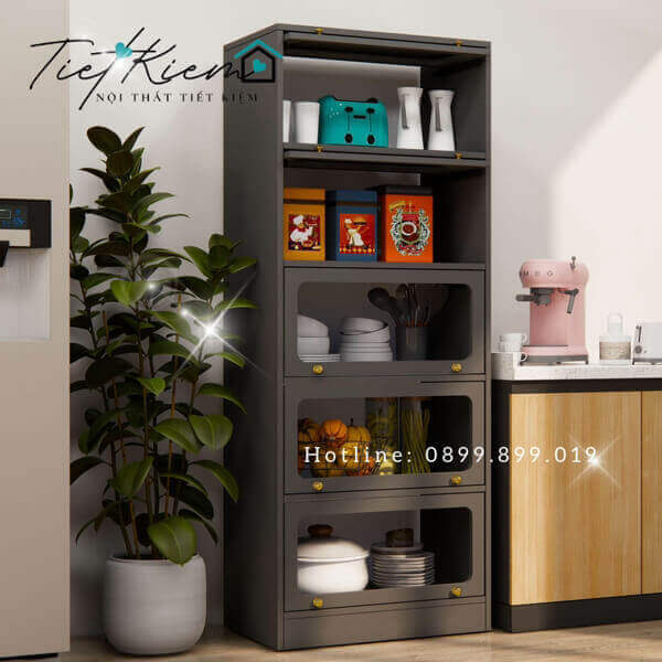 Kệ để đồ nhà bếp vân gỗ đậm N60cm 99055 8 ke-nha-bep