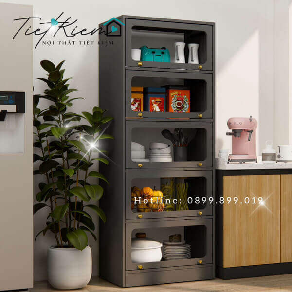 Kệ để đồ nhà bếp vân gỗ đậm N60cm 99055 7 ke-nha-bep