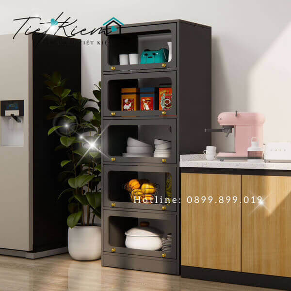 Kệ để đồ nhà bếp vân gỗ đậm N60cm 99055 5 ke-nha-bep