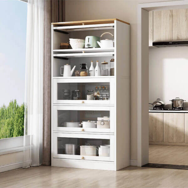 tủ bếp gỗ đẹp đa năng 4 tầng kb00133 - kệ bếp 2 tầng - ngang 60cm