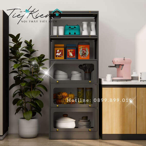 Kệ để đồ nhà bếp vân gỗ đậm N60cm 99055 4 ke-nha-bep