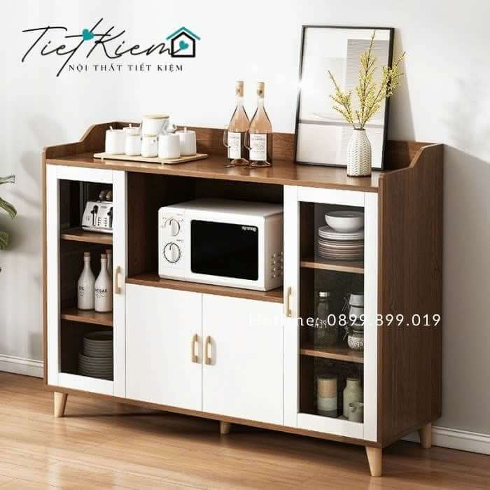 Kệ tủ bếp gỗ đa năng Ngang 1m4 KB15051 6 ke-de-lo-vi-song-thong-minh