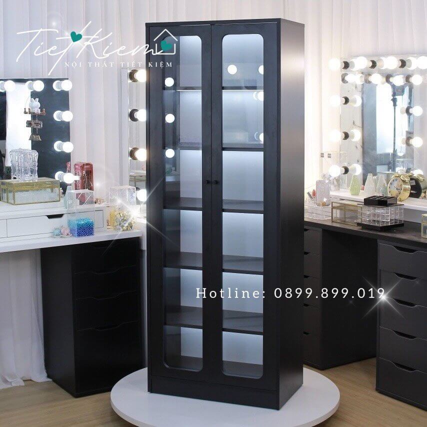 Tủ đựng túi đẹp đen có đèn TT080602 2 tu-dung-tui