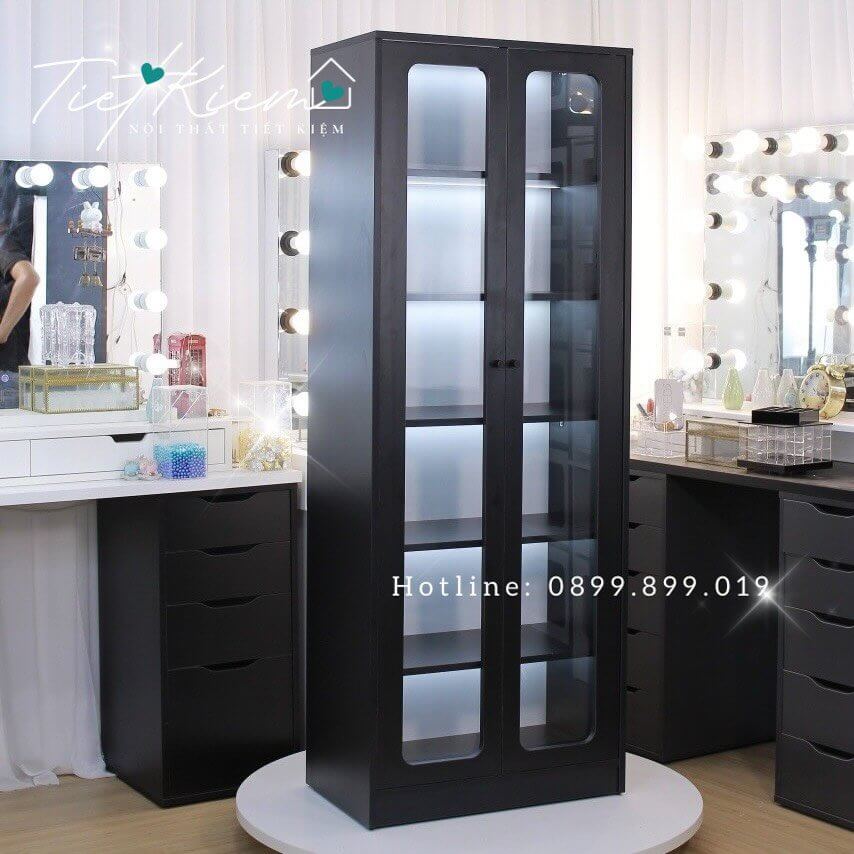 Tủ đựng túi đẹp đen có đèn TT080602 4 tu-dung-tui