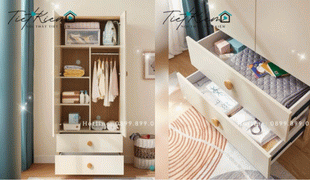 kệ tủ quần áo cho bé yêu thích sự đơn giản