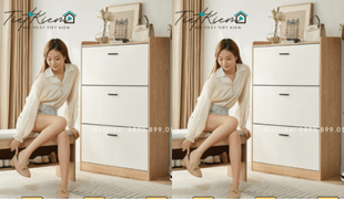 tủ giày thông minh gỗ tốt cho không gian nhỏ