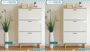 bố trí tủ giày gỗ thu hút phong thủy