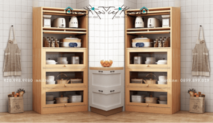 kệ bếp thông minh gỗ - thêm may mắn cho gia chủ trong năm 2026