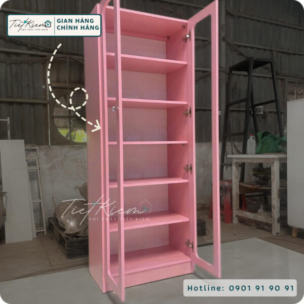 tủ túi xách gỗ màu hồng n60cm tth2308