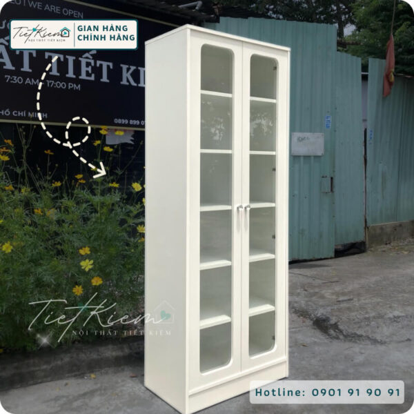 tủ túi xách cánh kính ngang 60cm tt6010