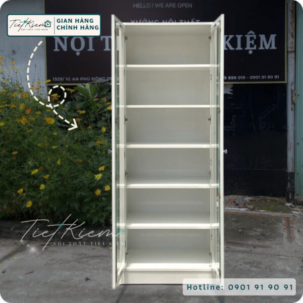 tủ túi xách cánh kính ngang 60cm tt6010