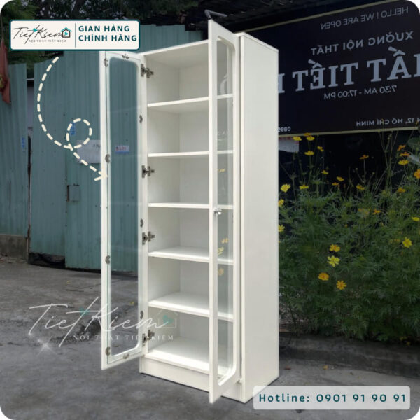 tủ túi xách cánh kính ngang 60cm tt6010