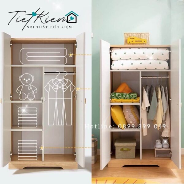 Tủ quần áo cho trẻ em xu hướng 2026 12 tu-quan-ao-cho-tre-em