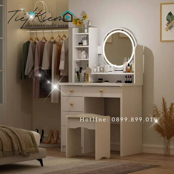 Bàn trang điểm gỗ và phong thủy: Cách bài trí để thu hút tài lộc 19 ban-trang-diem-go