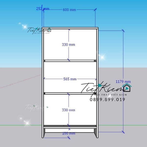 Tủ giày 60cm chân vách (8)