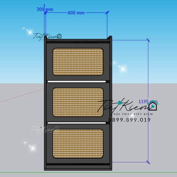 Tủ giày 60cm mắt cáo (6)