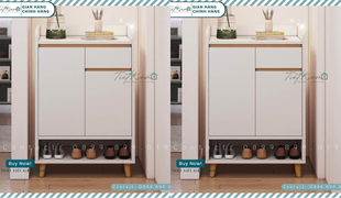 3 mẫu tủ giày cửa mở xinh cho phòng khách