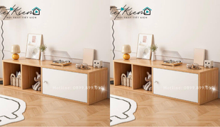 kệ tivi gỗ hợp phong thủy thu hút tài lộc