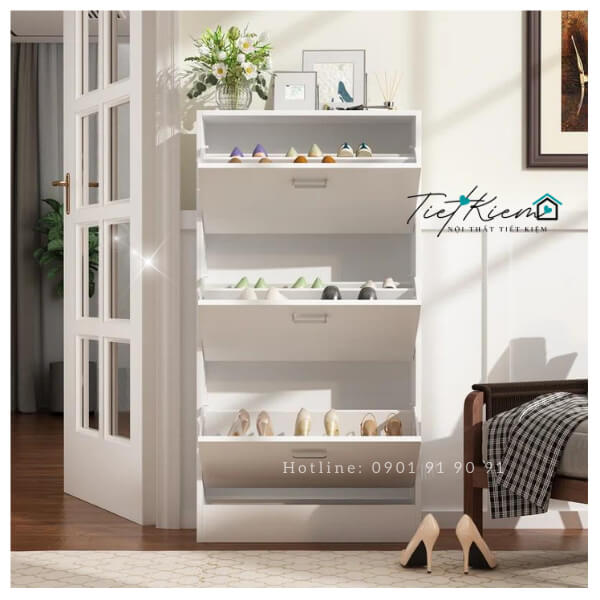 Kệ giày gỗ thông minh và cách sắp xếp giày dép gọn gàng 21 ke-giay-go-thong-minh