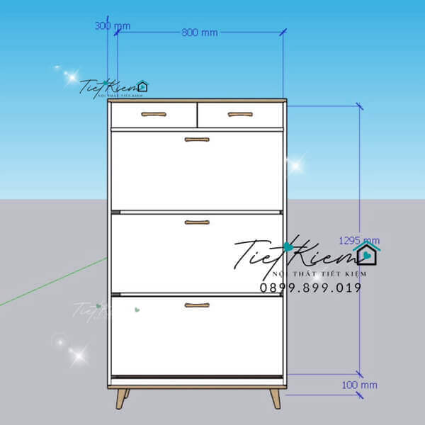 tủ giày 80x133x25 (2)
