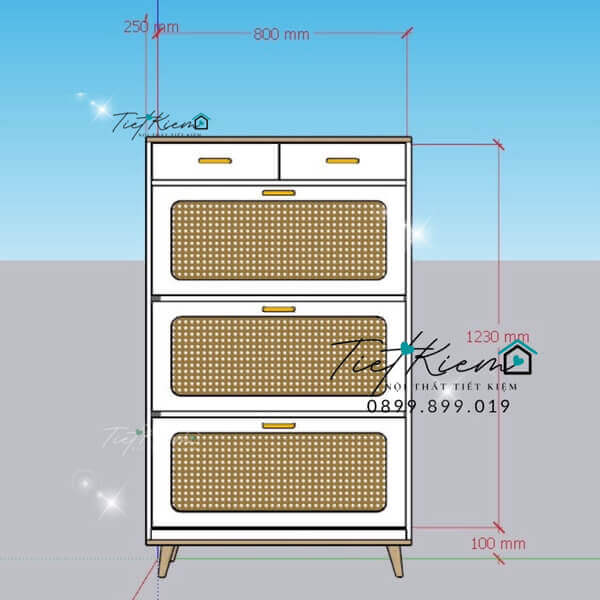 tủ giày 80x133x25 (2)