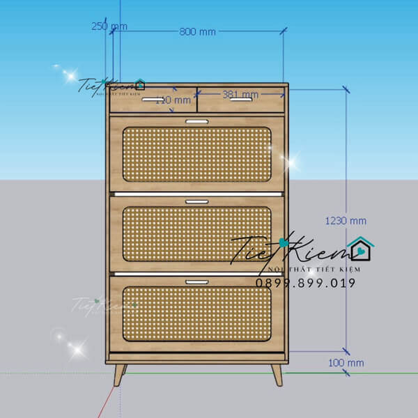 Tủ giầy gỗ đẹp