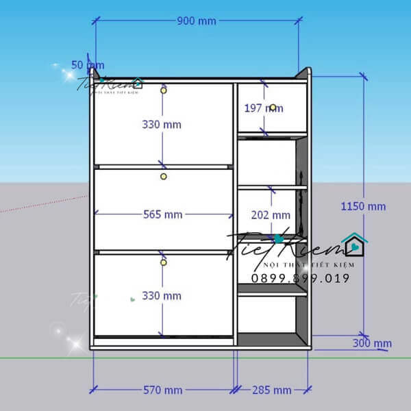 tủ giày 90cm (31)