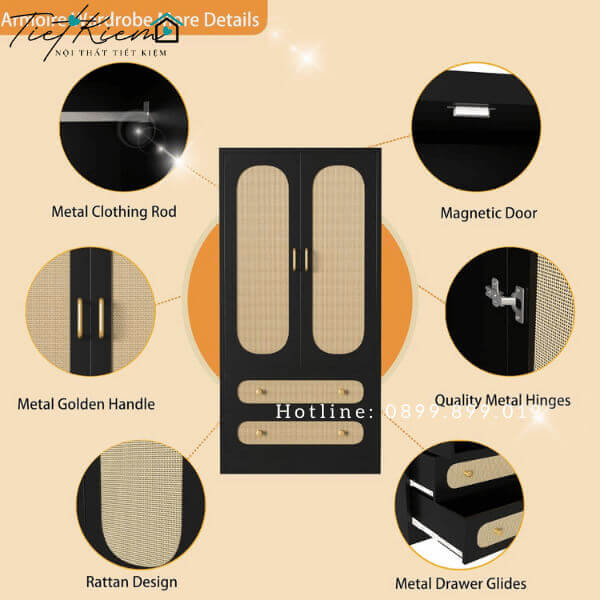 tủ quần áo đẹp phòng ngủ ta18093