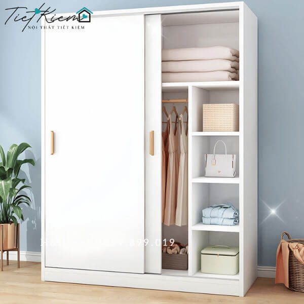 Tủ quần áo cửa lùa 1m6 màu trắng TA180918 5 tủ quần áo cửa lùa 1m6 ta180916