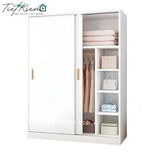 Tủ quần áo cửa lùa 1m6 màu trắng TA180918 4 tủ quần áo cửa lùa 1m6 ta180916