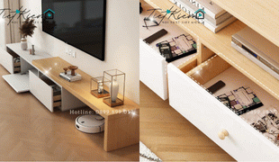 kích thước kệ tivi cho không gian phòng khách