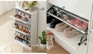 kệ giày gỗ thông minh và cách sắp xếp giày dép gọn gàng