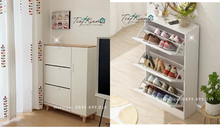 mẫu tủ dép gỗ độc đáo tăng điểm nhấn cho căn nhà