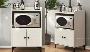 cập nhật xu hướng thiết kế kệ để lò vi sóng 2 tầng mới nhất