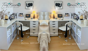 bàn ikea chữ l tiện lợi tối ưu không gian làm việc hiệu quả