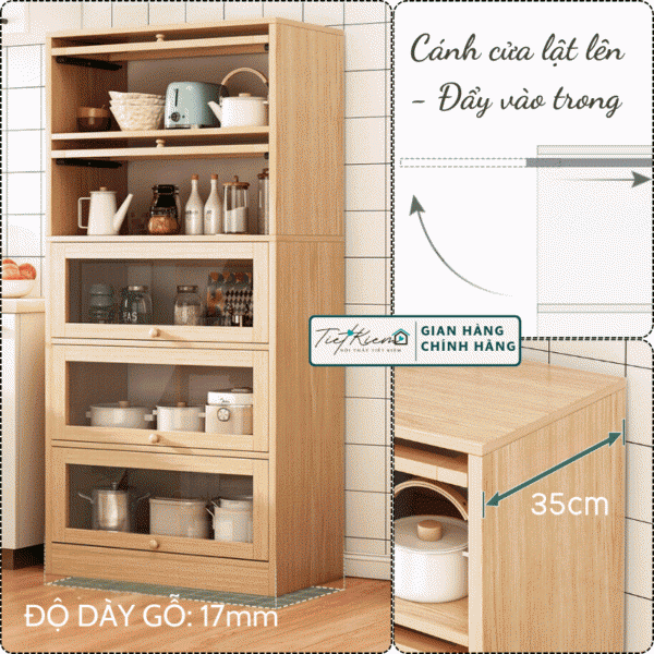 kệ để đồ nhà bếp gỗ công nghiệp có thực sự tốt?